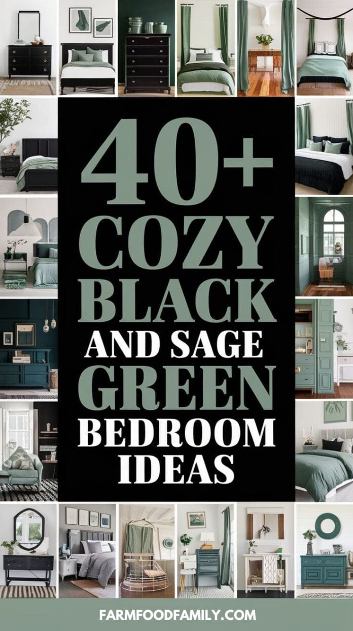 40+ Bold Black and Sage Green Bedroom Ideas That Feel Like Luxury (2025