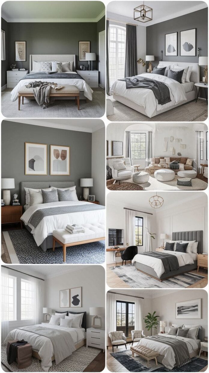 40+ Cozy Grey and White Bedroom Ideas for a Relaxing Retreat (2025 ...
