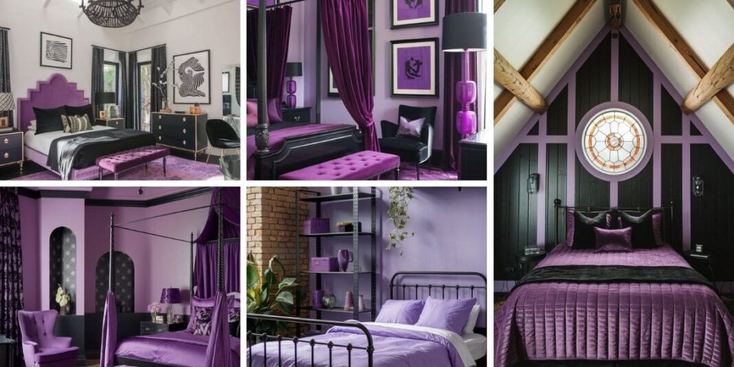 30+ Jaw-Dropping Purple and Black Bedroom Ideas for a Glamorous Look ...