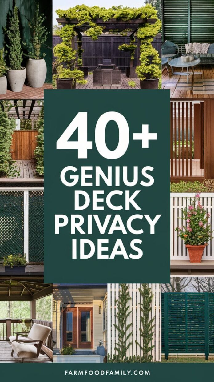 12+ Genius Deck Privacy Ideas That Actually Work (2026) | FarmFoodFamily