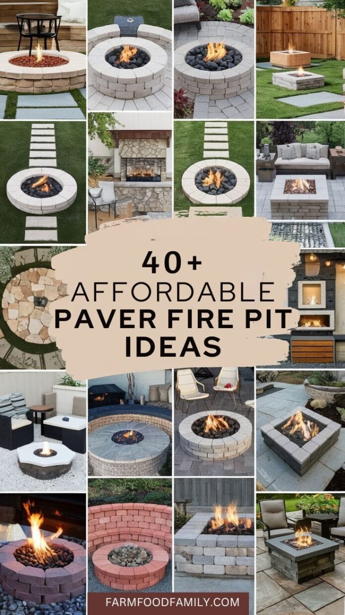 40+ Jaw-Dropping Paver Fire Pit Ideas for Outdoor ...