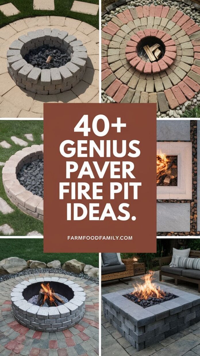 40+ Jaw-Dropping Paver Fire Pit Ideas for Outdoor ...