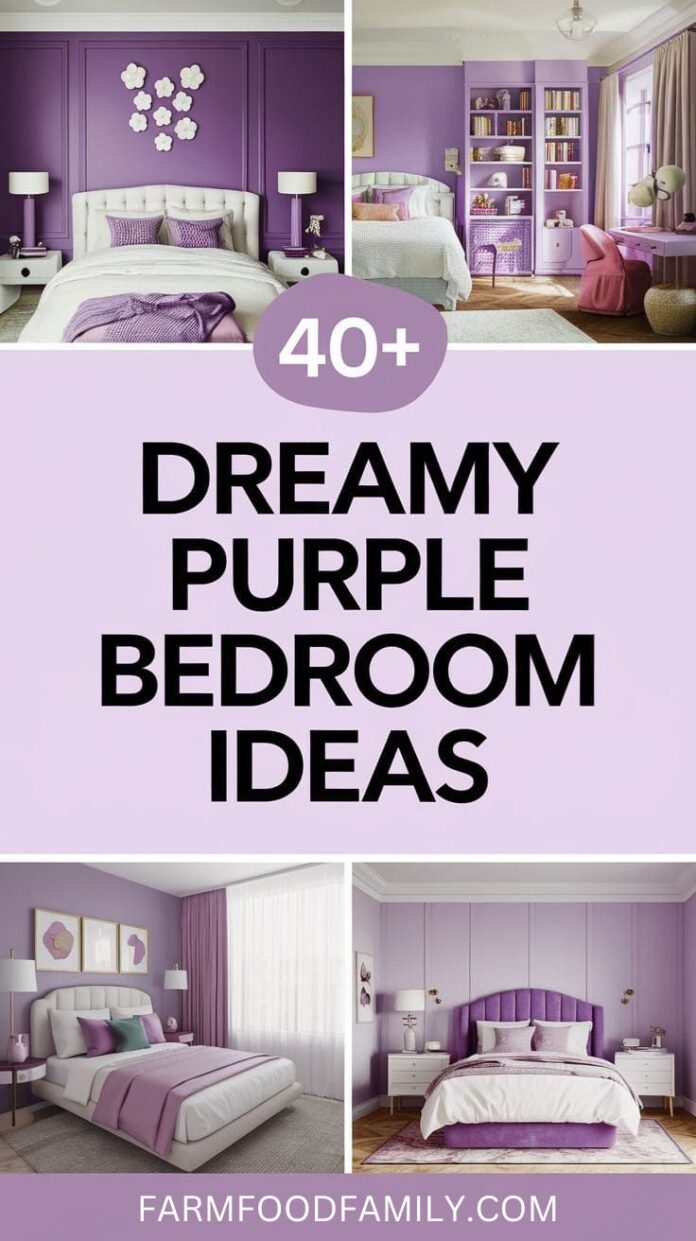 40+ Must-See Purple Bedroom Ideas That Wow Every Guest (2025) | FarmFoodFamily