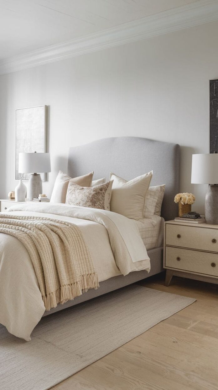40+ Stunning Grey Headboard Bedroom Ideas You’ll Want to Copy (2025 ...