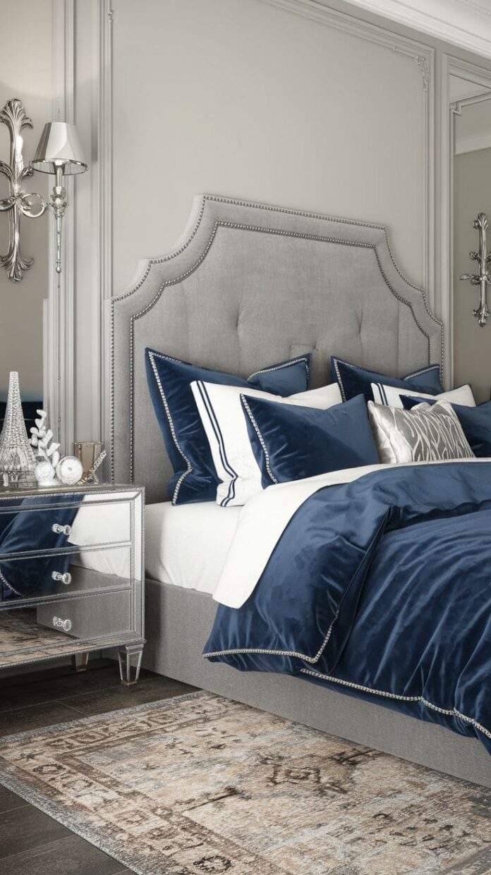 40+ Stunning Grey Headboard Bedroom Ideas You’ll Want to Copy (2025) | FarmFoodFamily