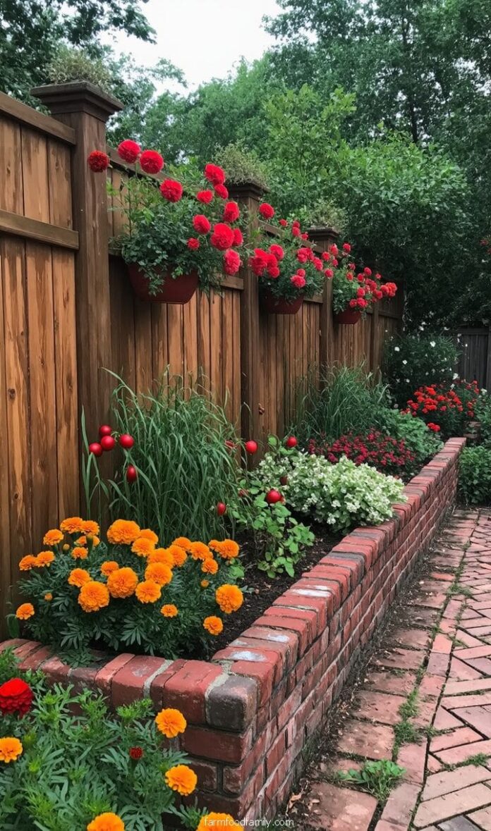 40+ Must-Try Raised Flower Bed Along Fence Ideas That Will Upgrade Your ...