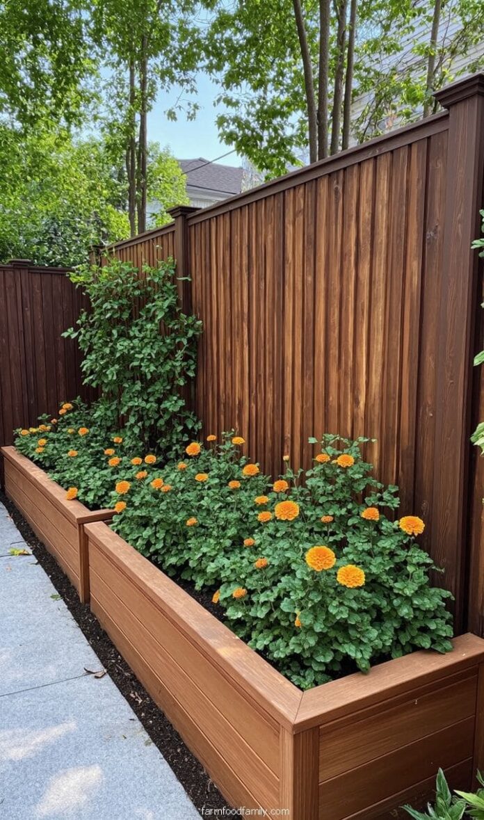 40+ Must-Try Raised Flower Bed Along Fence Ideas That Will Upgrade Your ...