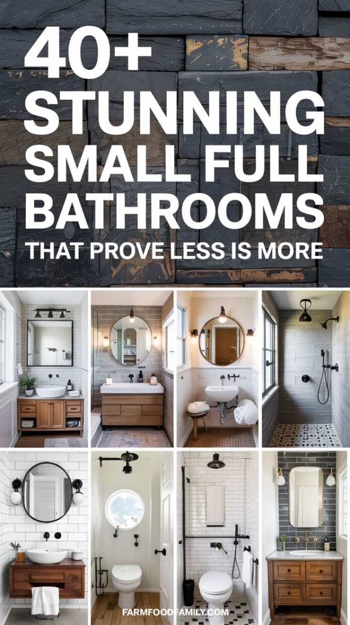 40+ Stunning Small Full Bathroom Ideas That Prove Less Is More (2026 ...