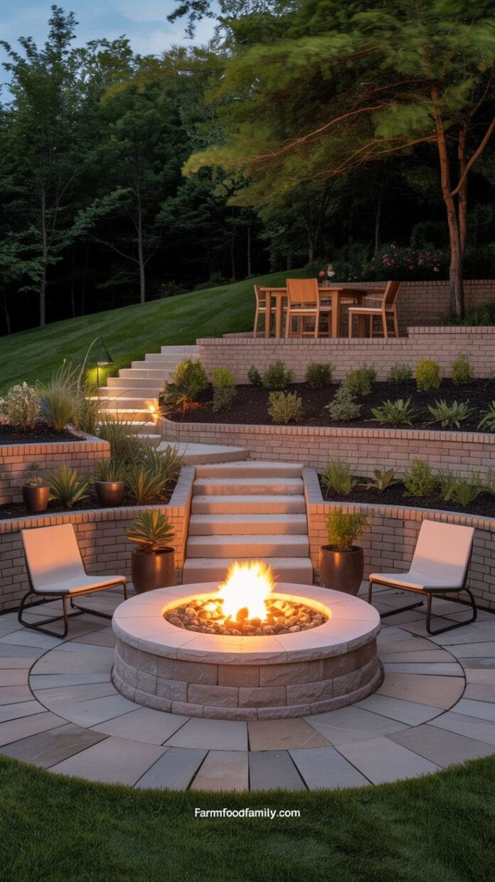 20+ Genius Fire Pit Ideas That Work Perfectly on a Sloped Yard ...