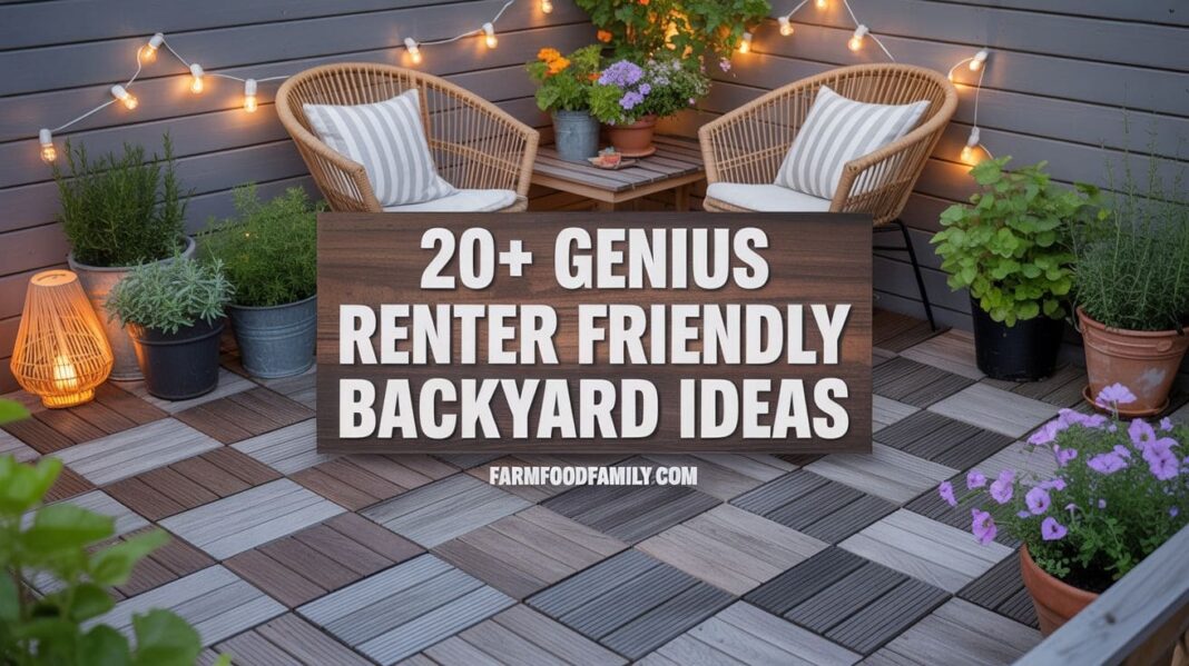 20+ Genius Renter Friendly Backyard Ideas You’ll Wish You Knew Sooner ...