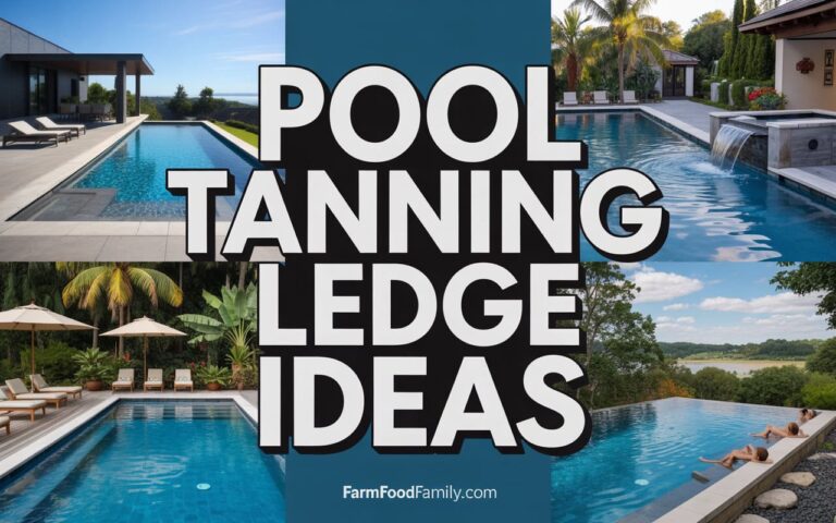 20+ Stunning Rectangle Pool With Tanning Ledge Ideas for Luxury (Real Furniture Cost)